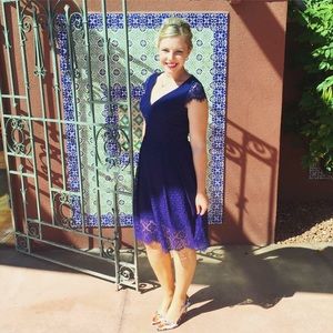 Ivanka Trump Navy Blue Lace Dress